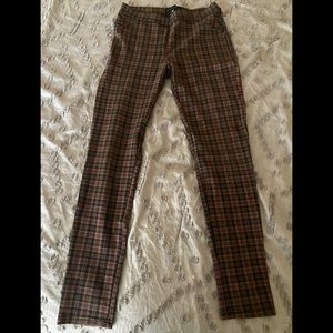 Sanctuary Plaid Leggings/ pants size medium.